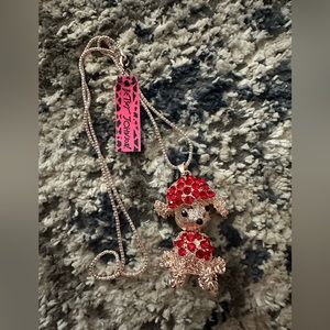 Betsey Johnson puppy necklace